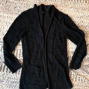 Black Distressed Long Cardigan - Size Small/Medium